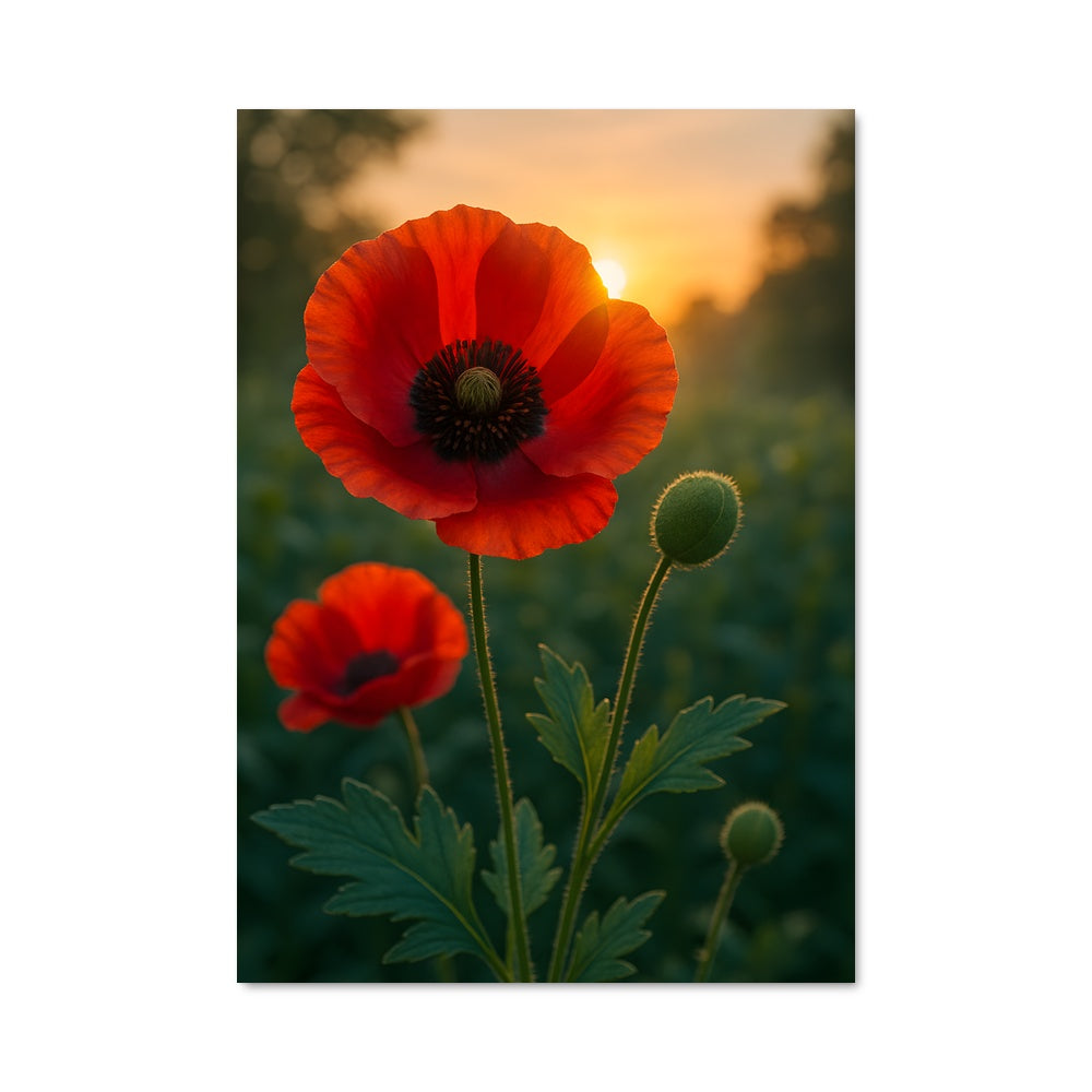 Poster Champs de Coquelicots