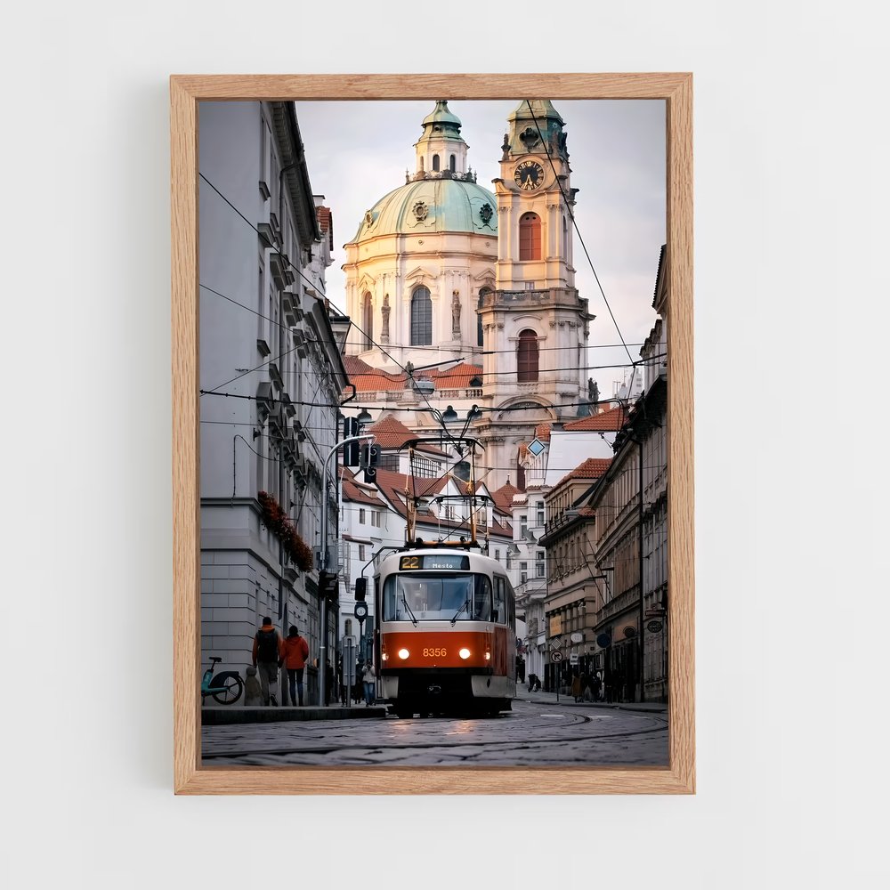 ap-prague tram-3 cadre Bois clair