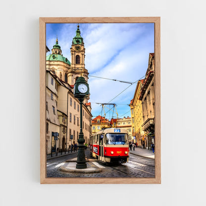 ap-prague tram-4 cadre Bois clair