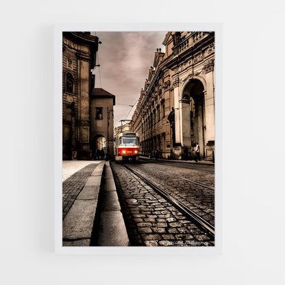 ap-prague tram-6 cadre Blanc