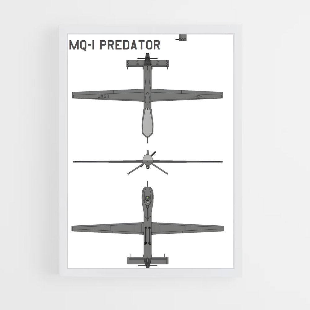 ap-predator mq-1-1 cadre Blanc