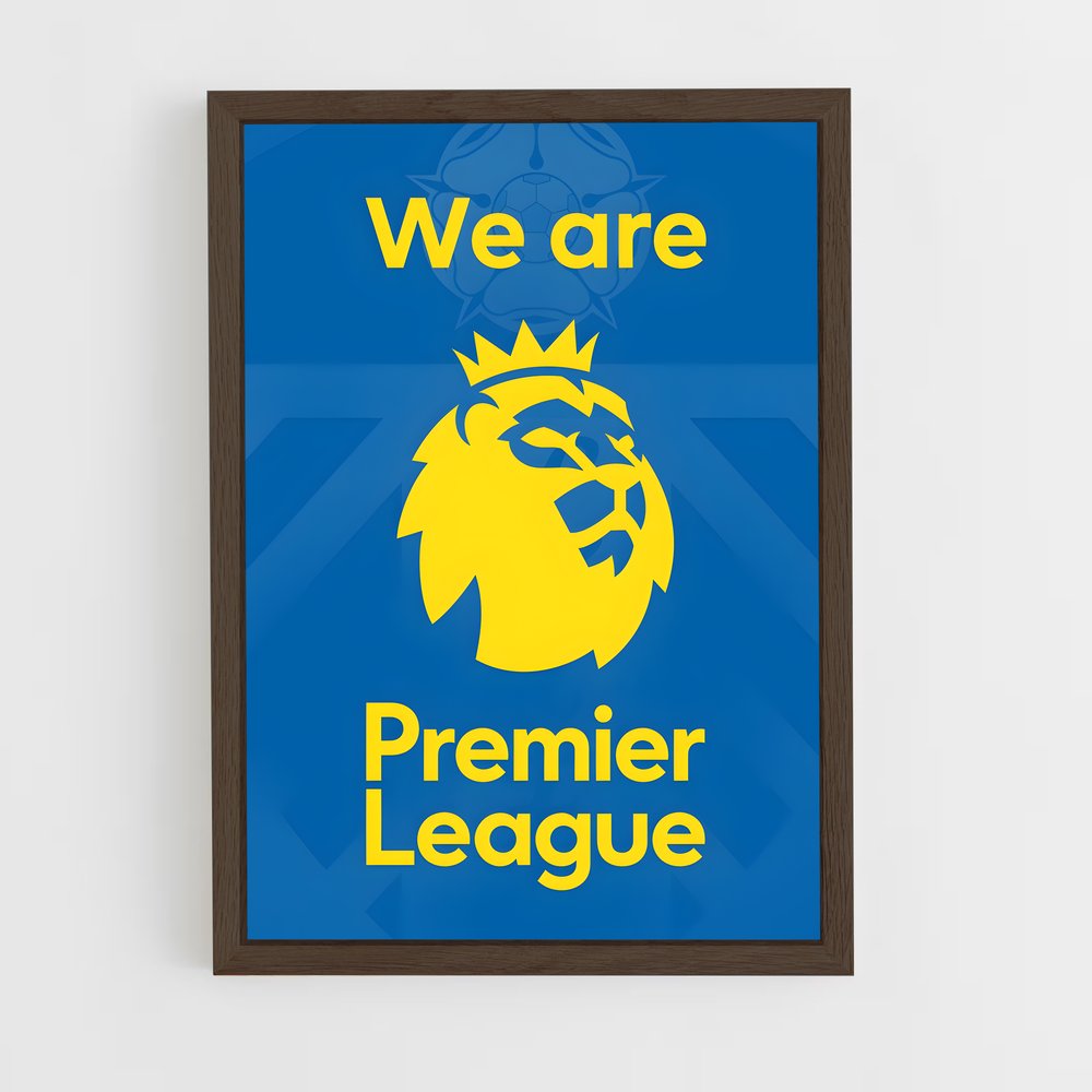 ap-premier league flag-2 cadre Bois foncé