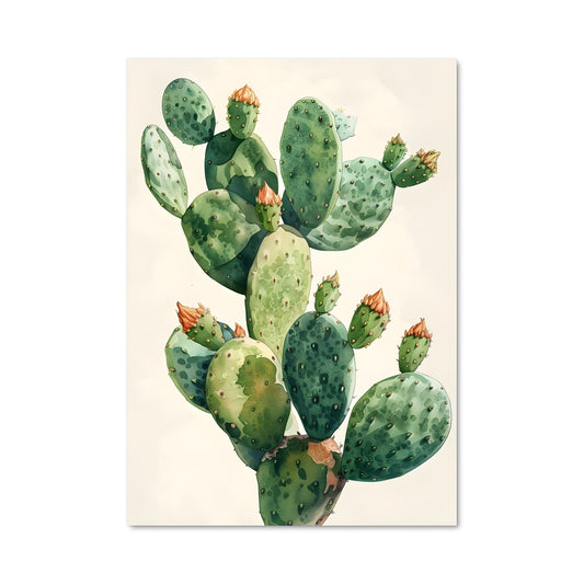 Poster Cactus en Aquarelle
