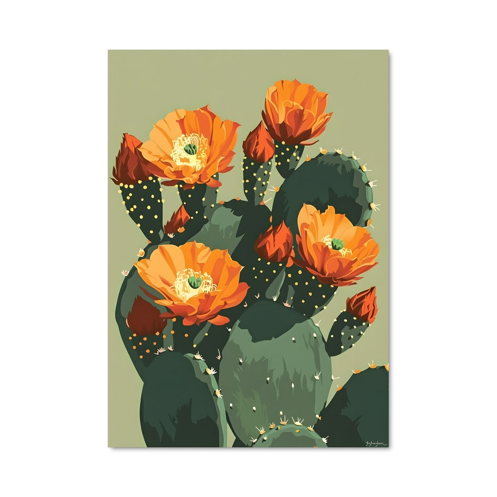 Poster Fleurs de Cactus