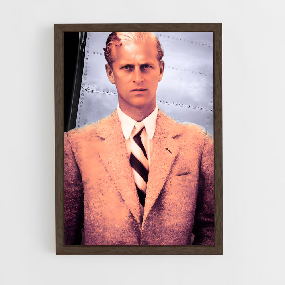 ap-prince philip duke of edinburgh-2 cadre Bois foncé
