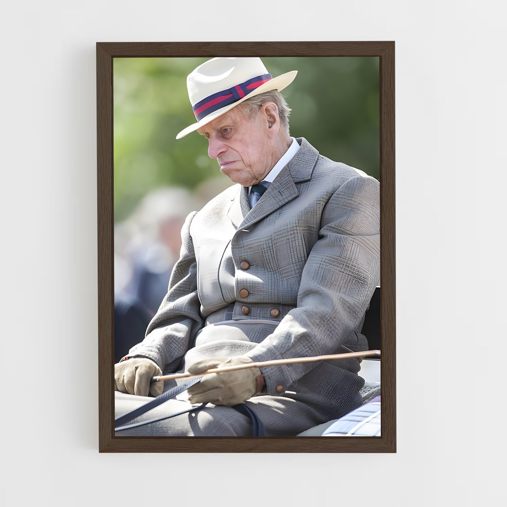 ap-prince philip duke of edinburgh-6 cadre Bois foncé