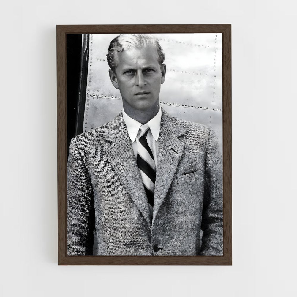 ap-prince philip duke of edinburgh-8 cadre Bois foncé