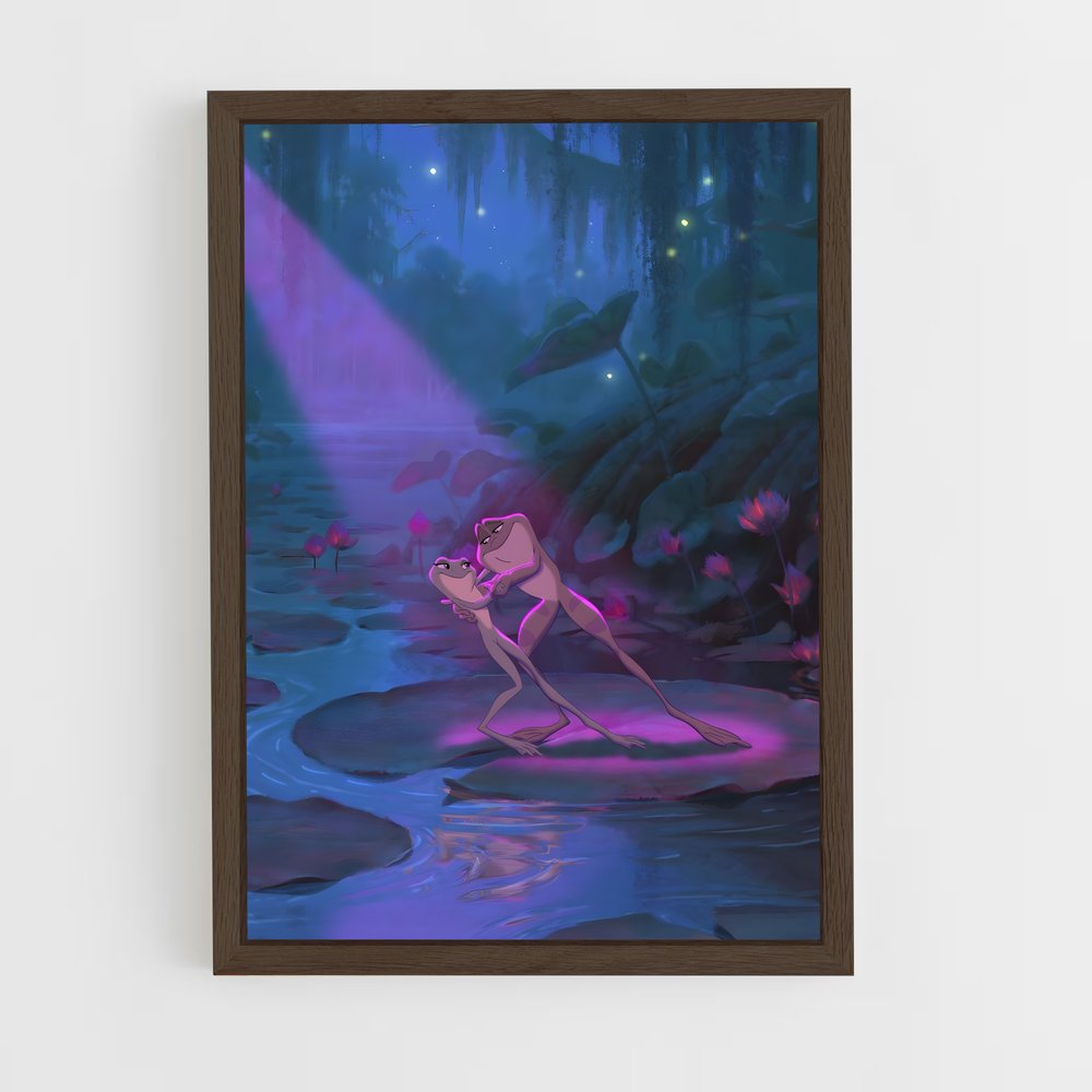 ap-princess and the frog-2 cadre Bois foncé
