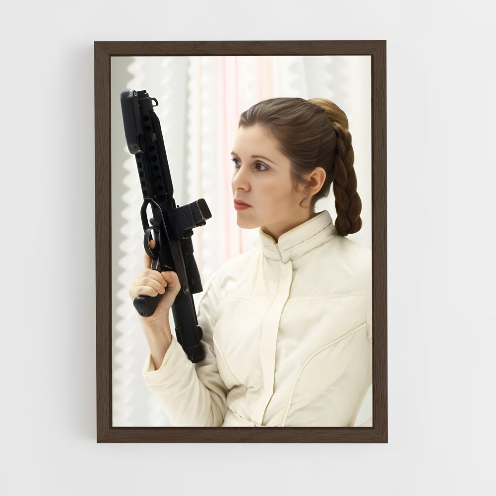 ap-princess leia-5 cadre Bois foncé