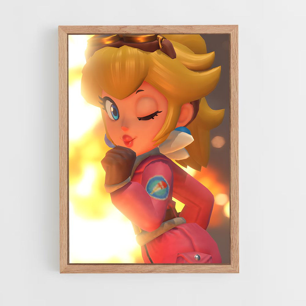 ap-princess peach-1 cadre Bois clair