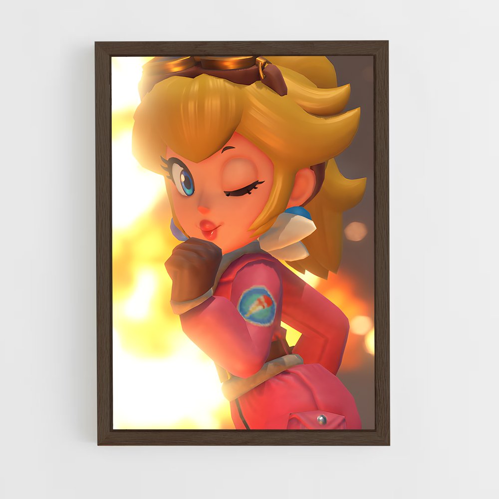 ap-princess peach-1 cadre Bois foncé