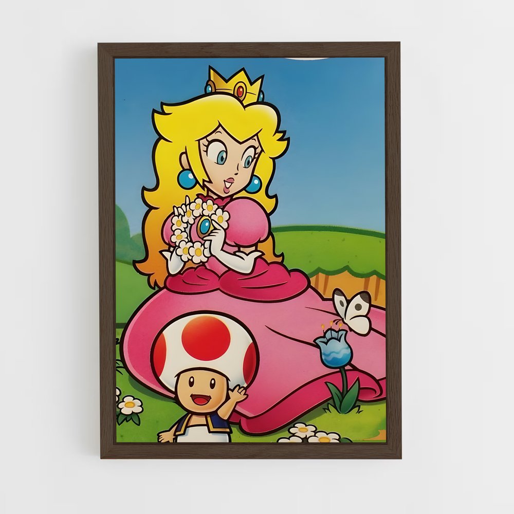 ap-princess peach-5 cadre Bois foncé