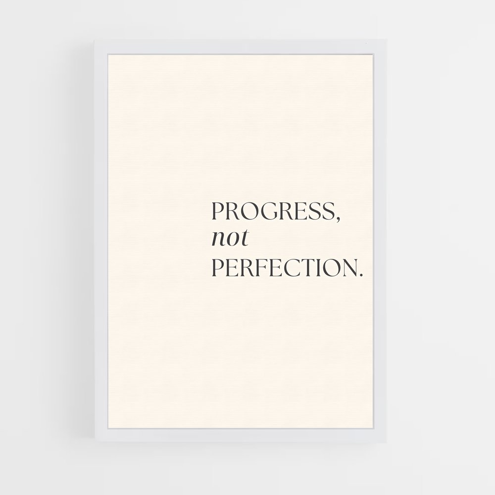 ap-progress not perfection-1 cadre Blanc