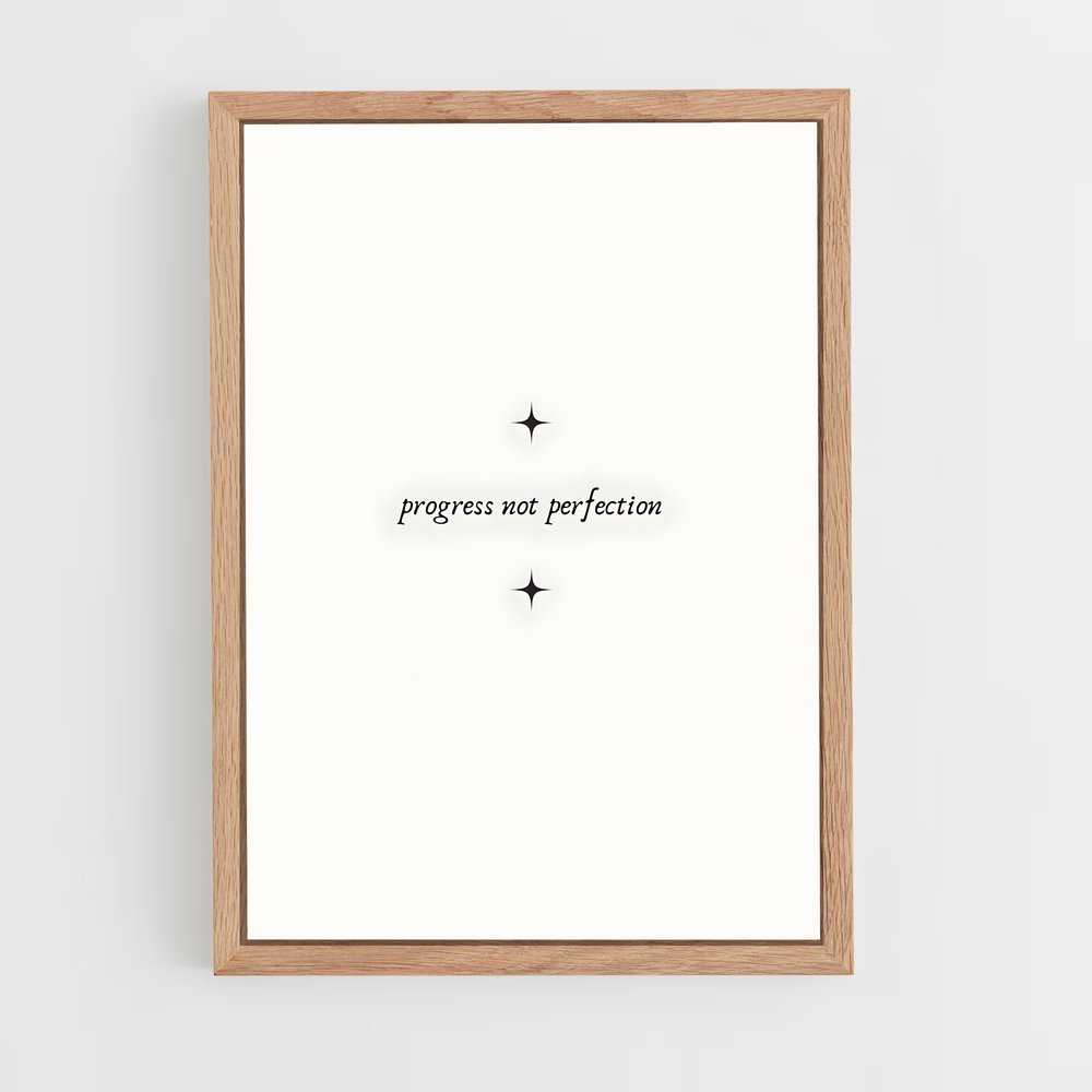 ap-progress not perfection-5 cadre Bois clair