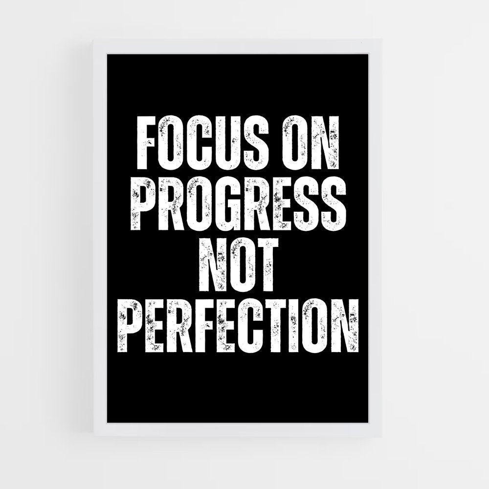 ap-progress not perfection-6 cadre Blanc