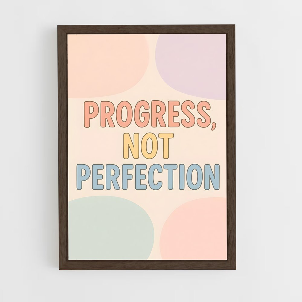 ap-progress not perfection-7 cadre Bois foncé