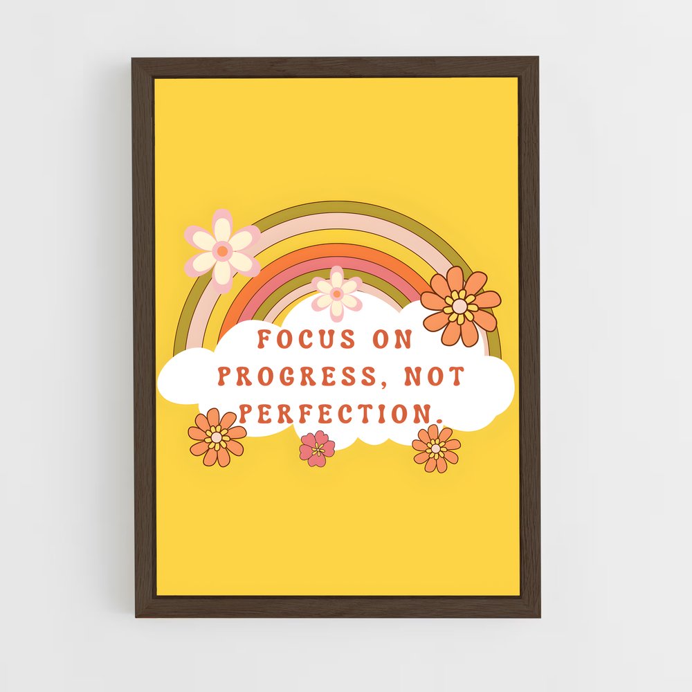 ap-progress not perfection-8 cadre Bois foncé