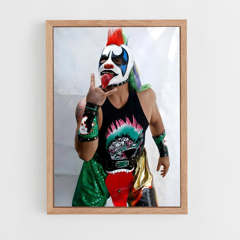 ap-psycho clown-1 cadre Bois clair