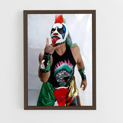 ap-psycho clown-1 cadre Bois foncé