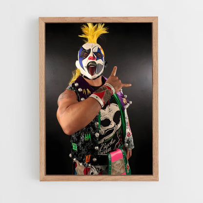 ap-psycho clown-2 cadre Bois clair