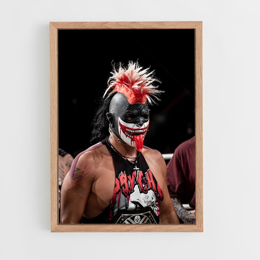 ap-psycho clown-4 cadre Bois clair