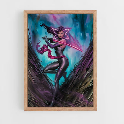 ap-psylocke x-men-1 cadre Bois clair