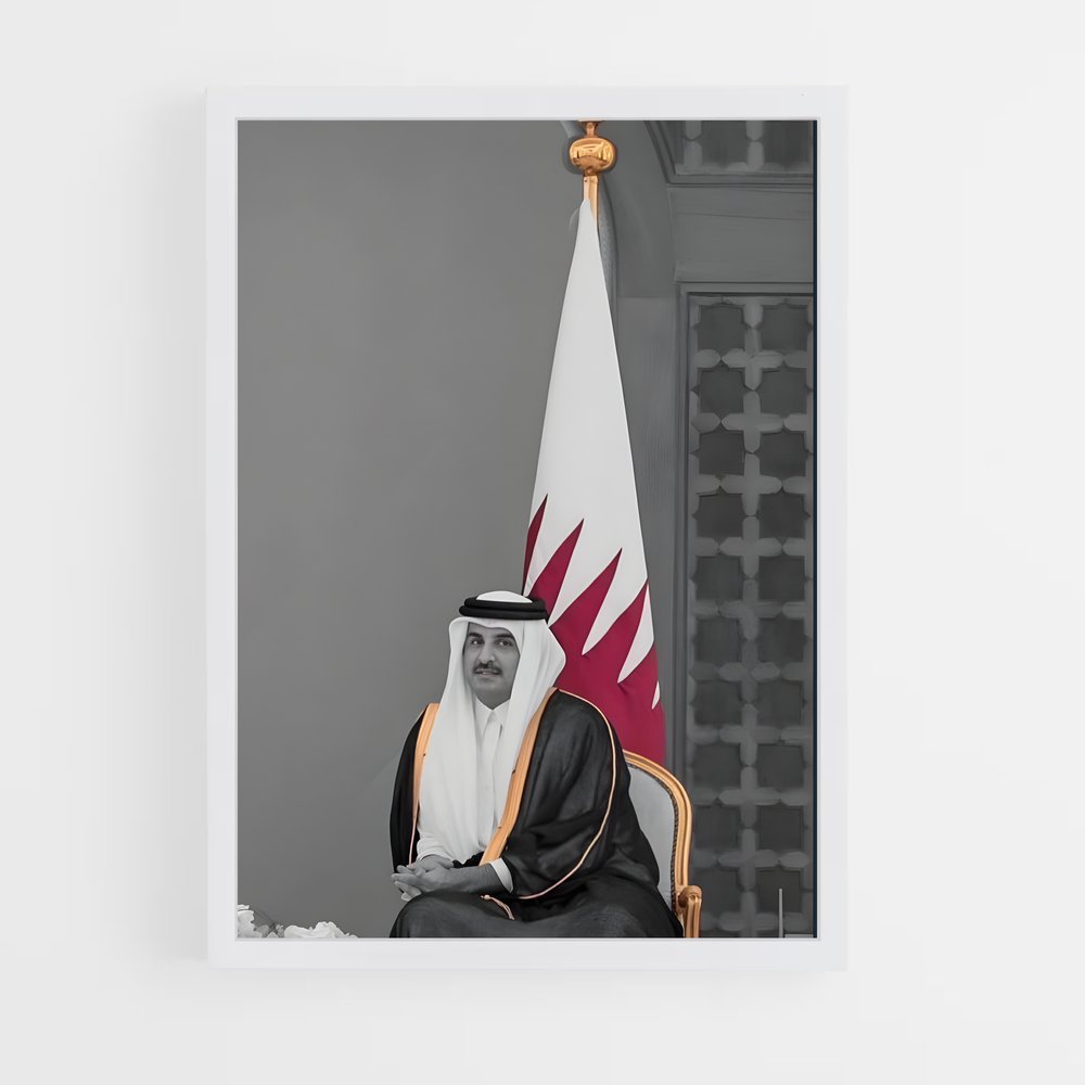 ap-qatar flag-1 cadre Blanc