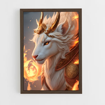 ap-qilin-3 cadre Bois foncé