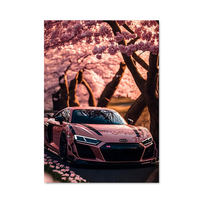 Poster Sous le Cerisier Rose