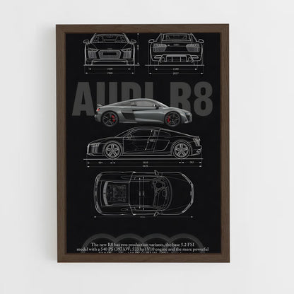 ap-r8-3 cadre Bois foncé