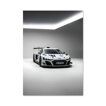 Poster Audi R1 Blanc