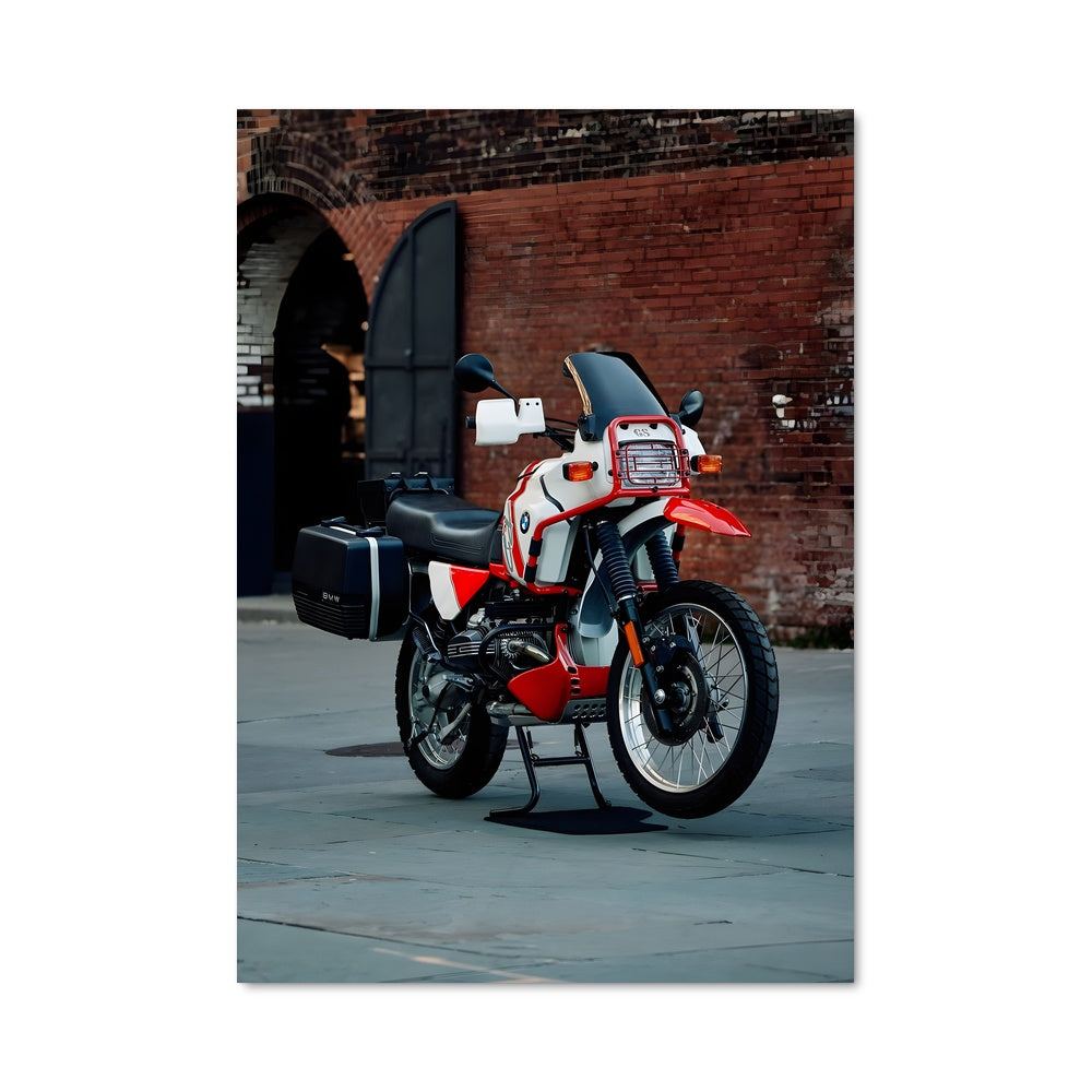 Poster Moto Rouge Énergique