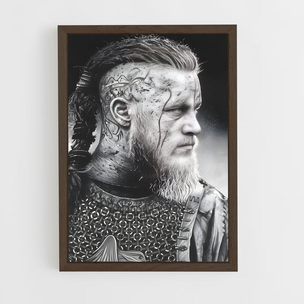 ap-ragnar lothbrok-13 cadre Bois foncé