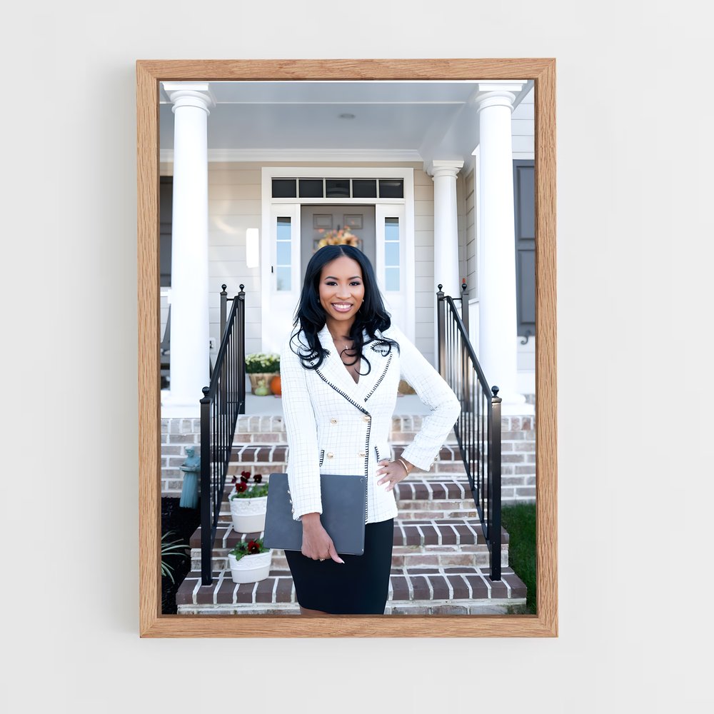 ap-real estate agent-1 cadre Bois clair