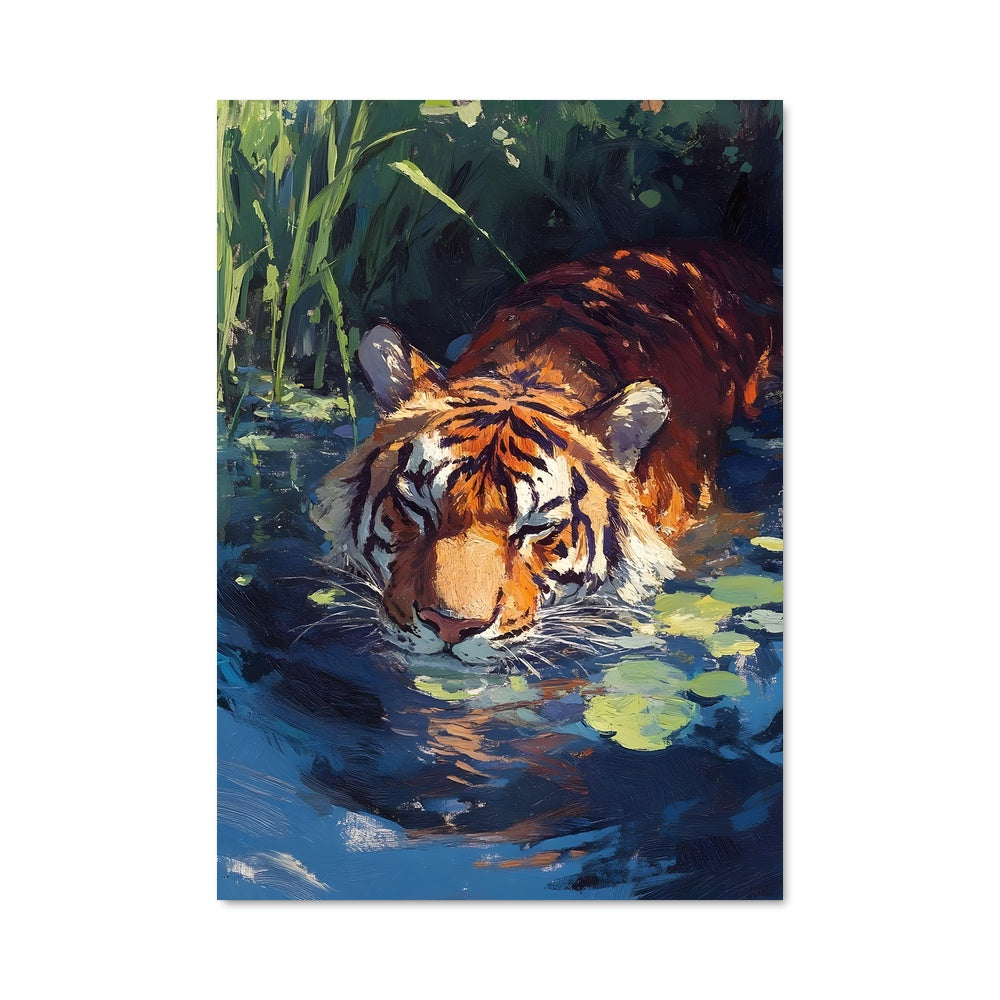 Poster Tigre Aquatique