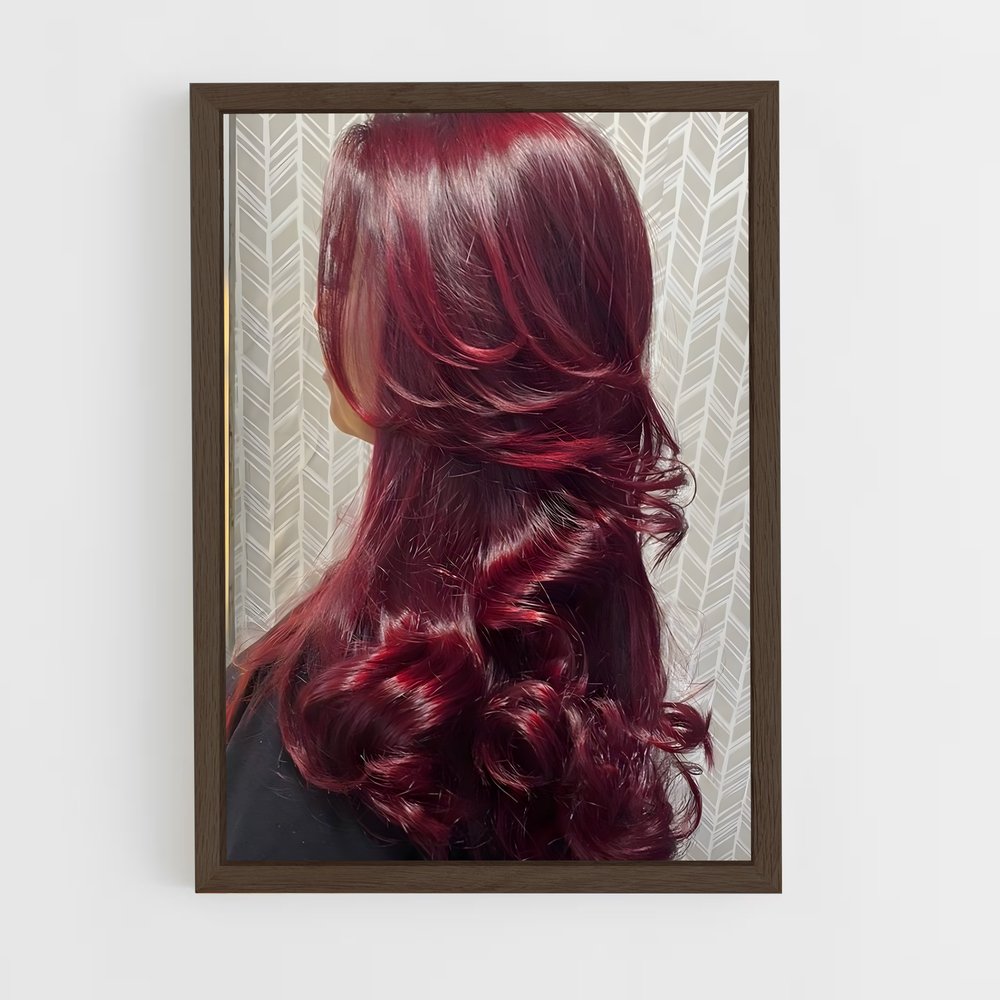ap-red hair-5 cadre Bois foncé