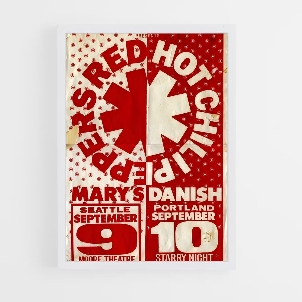ap-red hot chili peppers-4 cadre Blanc