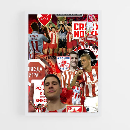 ap-red star belgrade-5 cadre Blanc