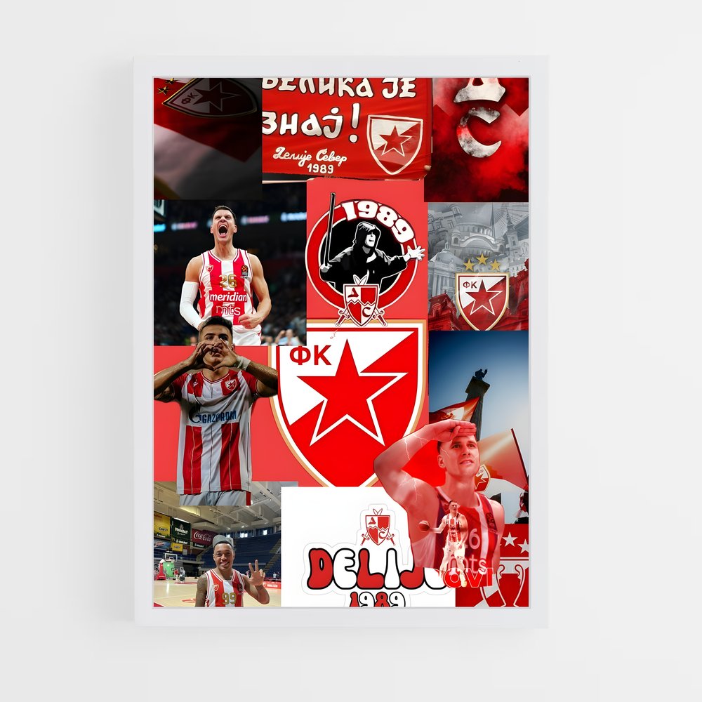 ap-red star belgrade basketball-6 cadre Blanc
