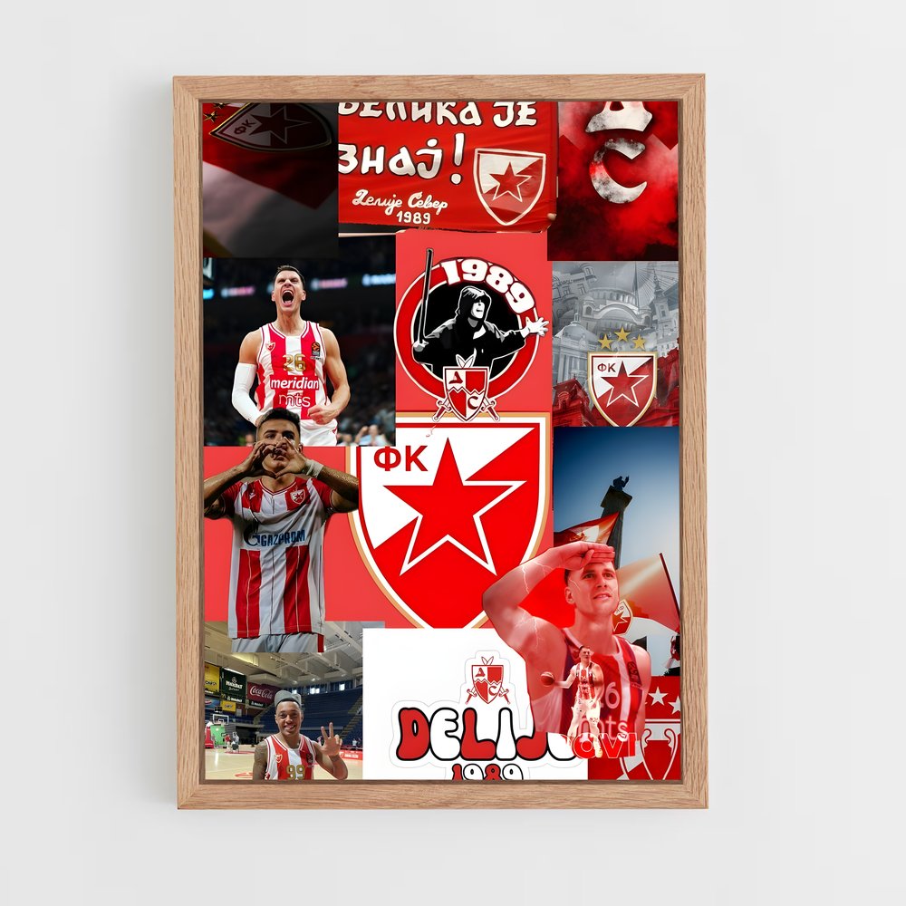 ap-red star belgrade basketball-6 cadre Bois clair