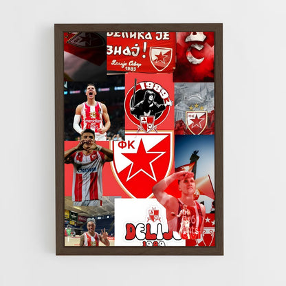ap-red star belgrade basketball-6 cadre Bois foncé