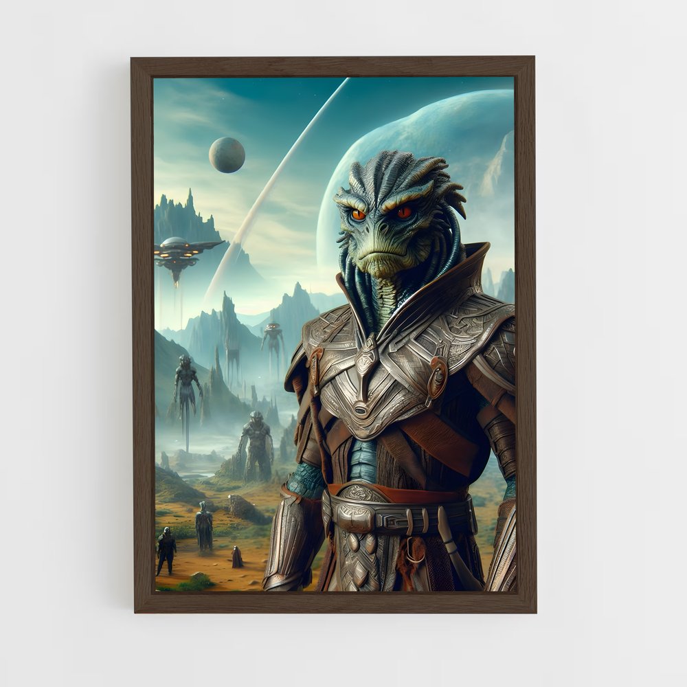 ap-reptilian alien-6 cadre Bois foncé