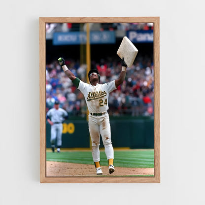 ap-rickey henderson-1 cadre Bois clair