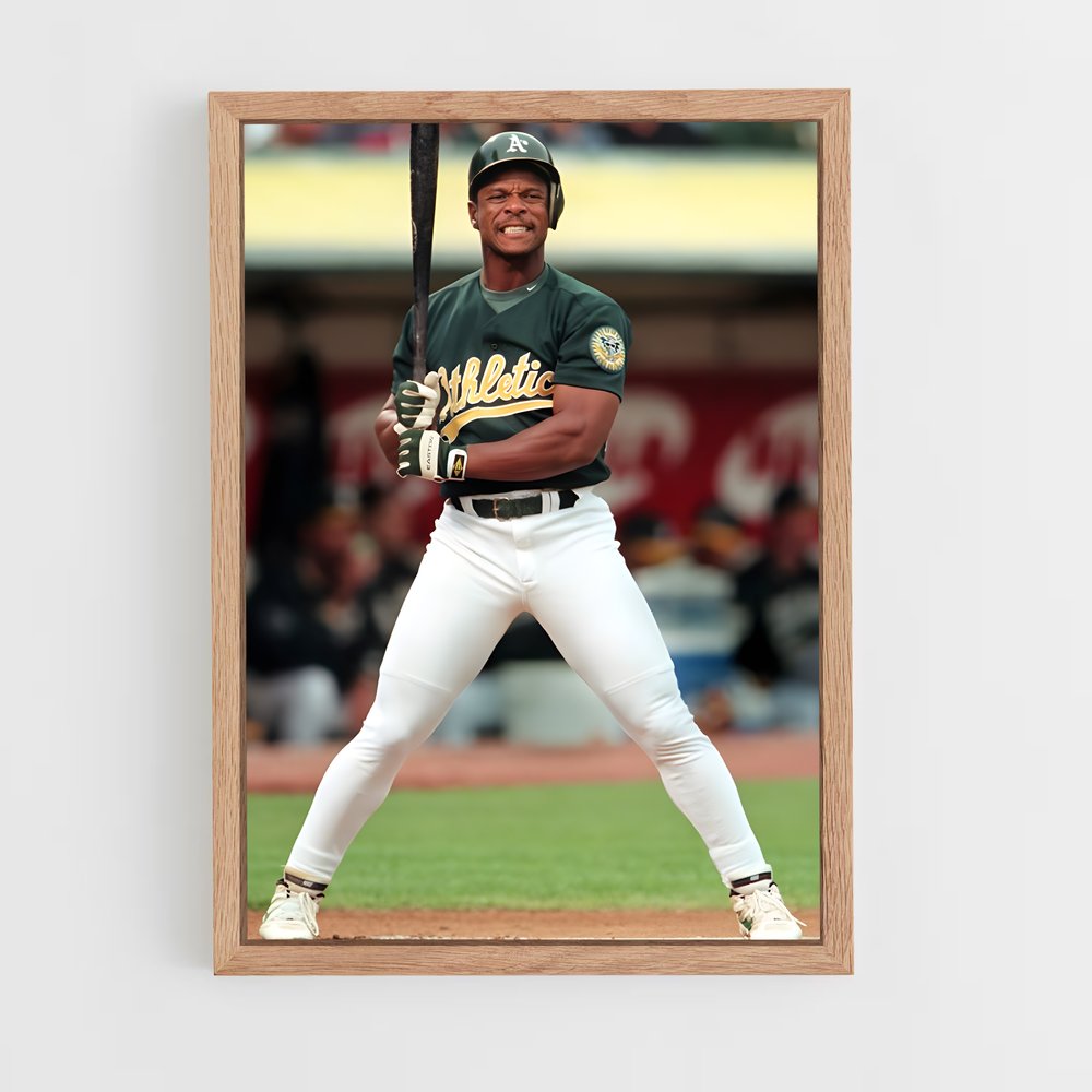 ap-rickey henderson-2 cadre Bois clair