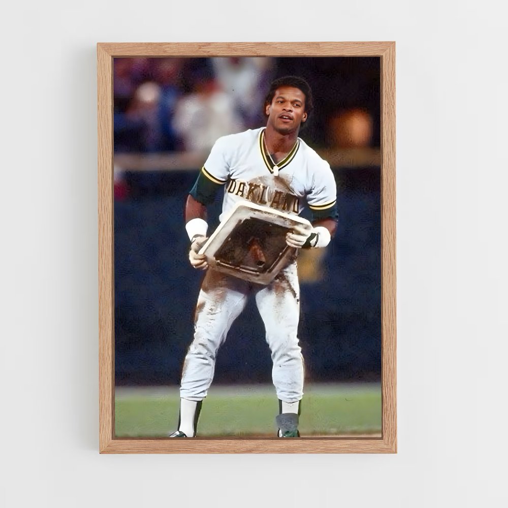 ap-rickey henderson-3 cadre Bois clair
