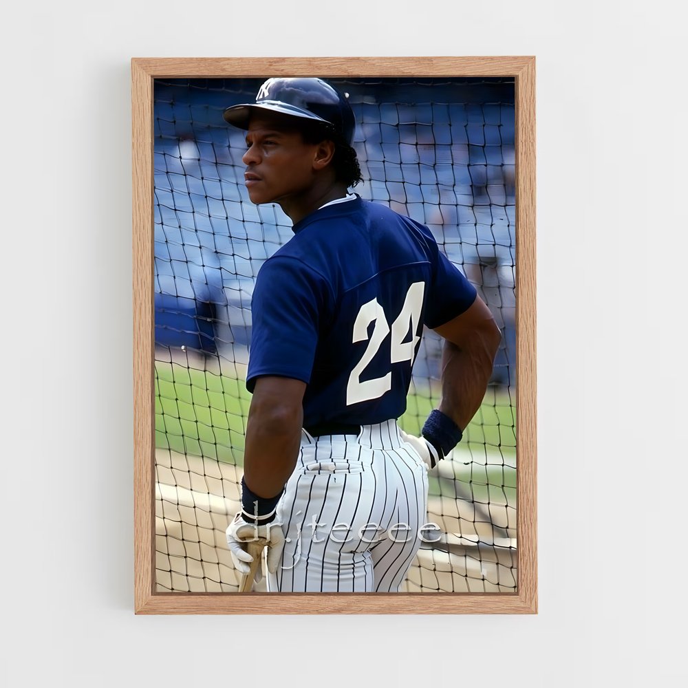 ap-rickey henderson-4 cadre Bois clair