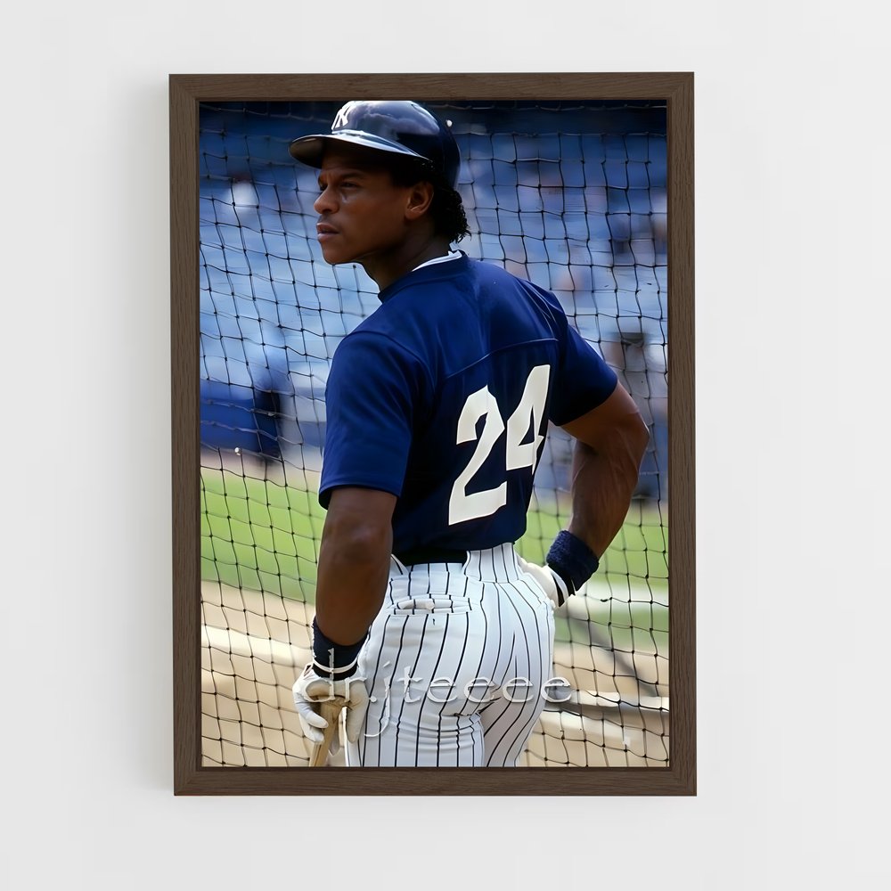 ap-rickey henderson-4 cadre Bois foncé