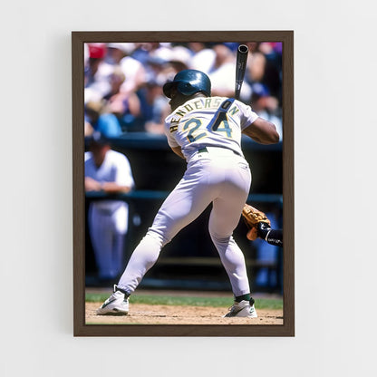ap-rickey henderson-6 cadre Bois foncé