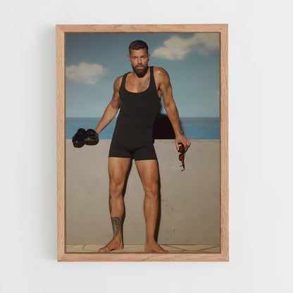ap-ricky martin-1 cadre Bois clair
