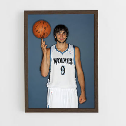 ap-ricky rubio-7 cadre Bois foncé